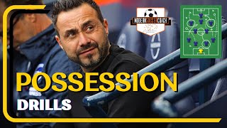 3 TACTICAL POSSESSION DRILLS FROM ROBERTO DE ZERBI [upl. by Trubow]