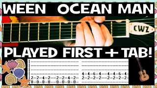 Ween Ocean Man Guitar Chords Lesson amp Tab Tutorial  Solo [upl. by Marko]