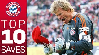 Oliver Kahn  Top 10 Saves for FC Bayern [upl. by Eniron]