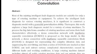 Large Model for Rotating Machine Fault Diagnosis Based on a Dense Connection Network With Depthwise [upl. by Ryhpez]