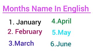 Months Name In English। Months Name with spelling। January February March ki spelling। [upl. by Nahor703]