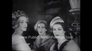 Holiday Hats Fashion Show 1950s Newsreel PublicDomainFootagecom [upl. by Rutherford]