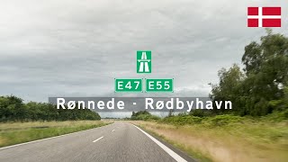 4KHDR Driving in Denmark E47 amp E55 Motorway from Rønnede to Rødbyhavn  Ferry to Puttgarden [upl. by Naujal141]