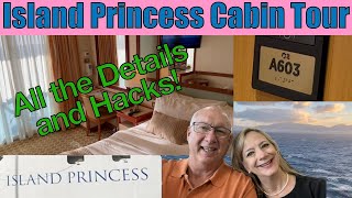 Island Princess Balcony Cabin Tour of Cabin A603 [upl. by Juakn985]