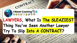 Lawyers What Is The SLEAZIEST Thing Youve Seen Another Lawyer Try To Slip Into A CONTRACT [upl. by Assiren]