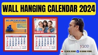 WALL HANGING CALENDAR 2024 I CANVA TEMPLATE I PRICING AND MATERIALS [upl. by Leahci]