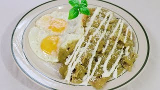 CHILAQUILES VERDES MEXICANOS CON EPAZOTE BIEN PICOSOS [upl. by Egreog]