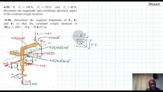 4–95 4–96 Force System Resultants Chapter 4 Hibbeler Statics Benam Academy [upl. by Helali906]