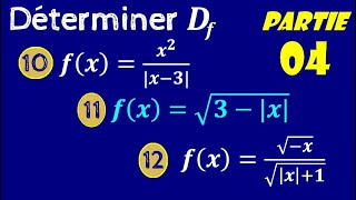 Déterminer Df le domaine de définition dune fonction Partie 4 [upl. by Lilybelle486]