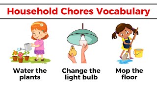 Household Chores Vocabulary  English Daily Life  Listen and Practice KiwiEnglish2024 [upl. by Doxia]