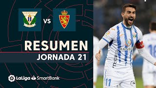 Resumen de CD Leganés vs Real Zaragoza 21 [upl. by Willdon268]