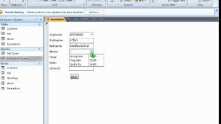 MS AccessTicket booking system7Reservation Form over multiple table data [upl. by Migeon]