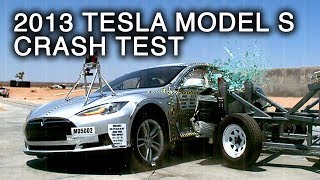 2013 Tesla Model S  Side Crash Test by NHTSA [upl. by Eittik]