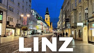 Linz Austria Evening Walking Tour 4K UHD [upl. by Donaldson]