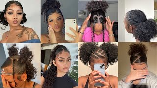 💖Cute Quick curly hairstyles natural hairstyles compilation [upl. by Sundin]