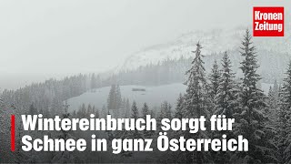 Wintereinbruch sorgt für Schnee in ganz Österreich  kronetv NEWS [upl. by Xeno]