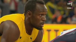 Justin Gatlin Beats Usain Bolt and Wins 100M MensIAAF World Championships [upl. by Rundgren428]