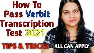 How To Pass Verbit Transcription Test Work From homePart Time Job For Student Typing Jobs Online [upl. by Mohl]