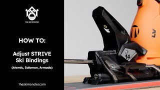 How to Adjust Strive Ski Bindings Salomon Atomic Armada [upl. by Beckman]