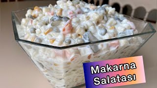 5 DAKİKADA HAZIR OLAN LEZZETLİ MAKARNA SALATASI🙌🏻Makarna Salatası Nasıl YapılırAmerikan Salatası [upl. by Neelsaj398]