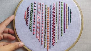 Hand embroidery for beginners  Basic Embroidery stitches for beginners  Lets Explore [upl. by Aizat]