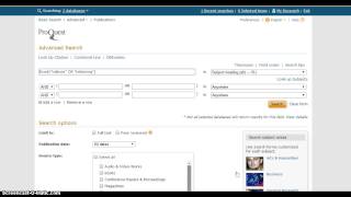 ProQuest Advanced Search Tutorial [upl. by Althee]