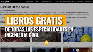 ✅ Descarga LIBROS GRATIS de Ingeniería Civil  Ingegeek Blog [upl. by Cryan]