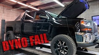 Lifted Silverado  DYNO FAIL [upl. by Ker]