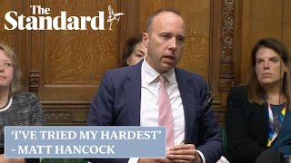 ‘I’ve tried my hardest’ – Matt Hancock gives final speech as MP [upl. by Bandler]