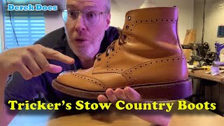 Trickers Stow Country Boots on Derek Does [upl. by Tanny]