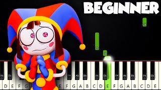 The Amazing Digital Circus Theme  BEGINNER PIANO TUTORIAL  SHEET MUSIC by Betacustic [upl. by Gagliano]