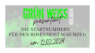 Rosenmontagsumzug Böblingen Startaufstellung 2024  Grün Weiss Böblingen eV [upl. by Iren]