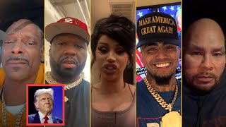 Celebs And Rappers React Donald Trump Elected 47th President Of United States [upl. by Grochow]