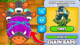 The NEW Hero Can Literally CHAIN UP BADS Bloons TD Battles 2 [upl. by Frissell]