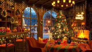 Beautiful Christmas Music 2025 🎄 Instrumental Christmas Jazz Music with Fireplace to Relax Study [upl. by Anirehs]