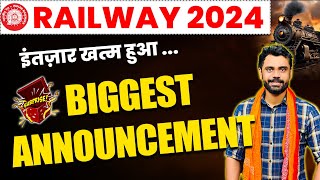 🔴RAILWAY 2024 Biggest Announcement For Railway Aspirants🎁इंतजार हुआ खत्म By Aditya Ranjan Sir [upl. by Moitoso]