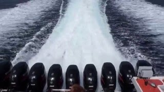 9x300HP Amazing view speed boat Gili Islands Bali Volcano [upl. by Ardnekat485]