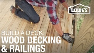 How To Build a Deck  Wood Decking amp Railings 3 of 5 [upl. by Hotze]