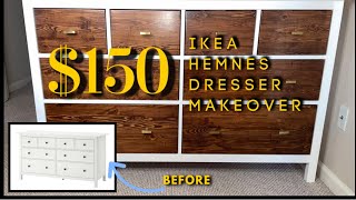 HOW TO MAKEOVER IKEA HEMNES DRESSER FOR 150  RIAH HOPE [upl. by Larrej]