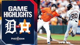 Tigers vs Astros AL Wild Card Game 2 Highlights 10224  MLB Highlights [upl. by Anirazc]