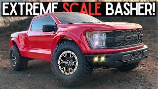 MOST EXTREME SCALE RC BASHER EVER  NEW Traxxas Ford Raptor R [upl. by Flory]