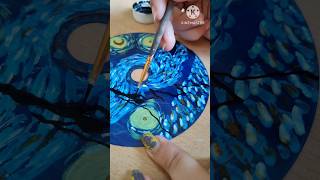 Starry night painting🎨 youtubeshorts art painting [upl. by Nytsirc396]