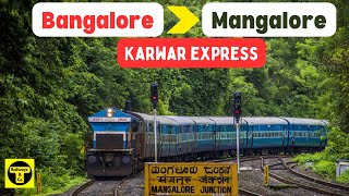 Bangalore to Mangalore from Yesvanthpur Junction  Karwar Express  Beautiful route of Western Ghats [upl. by Wahlstrom]