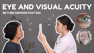 EYES AND VISUAL ACUITY ASSESSMENT l RETURN DEMONSTRATION student nurse [upl. by Tomchay]