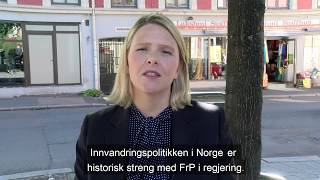 Historisk streng innvandringspolitikk  Sylvi Listhaug [upl. by Genisia]