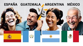 España vs Guatemala vs Argentina vs México Different Spanish Accents  Vocabulary [upl. by Leterg]