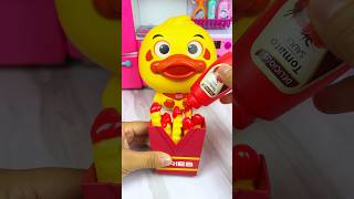 Yellow Duck Eating Fries Set Toys Satisfying With Unboxing ASMR Video [upl. by Vial861]