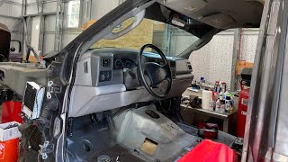 1999 Ford F350 XL To XLT In Cab Wiring Harness Retrofit  The 73 Dashboard Is Installed [upl. by Amled]