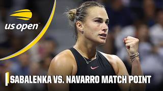 Aryna Sabalenka beats Emma Navarro in straight sets to make women’s final  2024 US Open [upl. by Merrie]