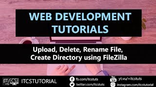 Upload Delete Rename File Create Directory using FileZilla [upl. by Conrade978]